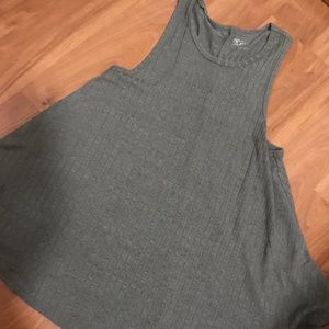 Army Green Flowy Tank Top